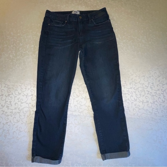 Paige Mid-Rise Kylie Crop With Rolled Up Hem Jeans - Picture 3 of 16